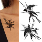 TATUAŻ ZMYWALNY TYMCZASOWY MOTYW JASKÓŁKI PTAKI NA IMPREZĘ SESJE ZDJĘCIOWE