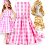 Strój Kostium BARBIE rozmiar XL + Peruka Długie włosy 48-50 cm