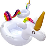 DUŻY DMUCHANY JEDNOROŻEC DO PŁYWANIA PONTON KOŁO SIEDZISKO DLA DZIECI XL