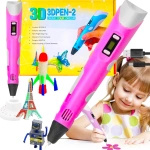 DŁUGOPIS 3D DLA DZIECI DRUKARKA MAGICZNY PEN ZESTAW + KOLOROWE WKŁADY USB