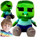 MASKOTKA MINECRAFT BABY ZOMBIE FIGURKA PLUSZAK Z GRY LUDZIK PRZYTULANKA