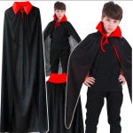 STRÓJ WAMPIR PELERYNA DRACULA 90CM PRZEBRANIE DLA DZIECI NA BAL KOSTIUM