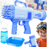PISTOLET NA BAŃKI MYDLANE MASZYNKA WYRZUTNIA BANIEK MYDLANYCH BAZOOKA PŁYN
