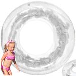 DMUCHANE KOŁO DO PŁYWANIA PŁATKI RÓŻ DUŻE XL 90CM KÓŁKO Z PŁATKAMI NA BASEN