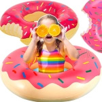 DUŻE KOŁO DMUCHANE DONUT DO PŁYWANIA MATERAC PĄCZEK XXL NA BASEN DLA DZIECI