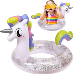 DMUCHANY JEDNOROŻEC KOŁO DO PŁYWANIA BROTAK KÓŁKO Z BROKATEM KUCYK PONY XL