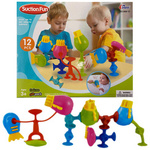 KLOCKI PRZYSSAWKI KONSTRUKCYJNE FIGURKI DUŻY ZESTAW 12 ELEMENTÓW ELASTYCZNE