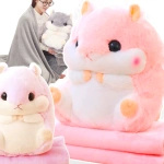 CHOMIK Z KOCYKIEM DUŻA MASKOTKA PRZYTULANKA PODUSZKA KOCYK PLUSZAK 35CM