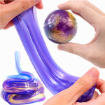SLIME GALAXY KULKA PLASTYCZNA MASA SENSORYCZNA UCIEKAJĄCA PERŁOWA  GLUTY