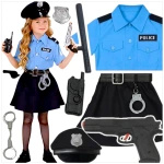 STRÓJ POLICJANTKI MUNDUR DLA DZIEWCZYNKI POLICJA rozmiar XL