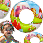 DMUCHANE KOŁO DO PŁYWANIA DLA DZIECI KÓŁKO NA BASEN KOLOROWE CUKIERKI PLAŻA