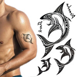 TATUAŻ ZMYWALNY TYMCZASOWY MOTYW RYBY REKINY NA IMPREZĘ SESJĘ ZDJĘCIOWĄ