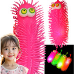 ZABAWKA ANTYSTRESOWA SILIKONOWY GNIOTEK GĄSIENICA ŚWIECĄCY LED SENSORYCZNY