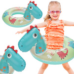 DMUCHANY DINOZAUR DO PŁYWANIA KOŁO DUŻY PONTONIK KÓŁKO DLA DZIECI NA BASEN