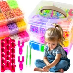 ZESTAW DO TWORZENIA BRANSOLETEK GUMKI W KUFERKU DUŻY ZESTAW XXL 3000szt