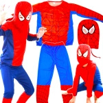 STRÓJ SPIDERMAN PAJĄK KOSTIUM + MASKA 3w1 PRZEBRANIE DLA CHŁOPCA  98-110 S