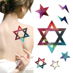 TATUAŻ ZMYWALNY TYMCZASOWY JEDNORAZOWY MOTYW GWIAZDA DAWIDA PIORUN