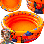 DUŻY OKRĄGŁY BASEN DMUCHANY DLA DZIECI DO OGRODU BRODZIK MIĘKKIE DNO RYBKI