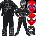 Strój Dla Chłopca Kostium Spiderman Czarny 110-122 (M)