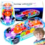 INTERAKTYWNY SAMOCHÓD LED AUTO DLA DZIECI ZABAWKA JEŹDZI ŚWIECI GRA DŹWIĘK