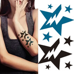 TATUAŻ ZMYWALNY TYMCZASOWY PRÓBNY MOTYW GWIAZDY PIORUNY NA IMPREZĘ JEDNORAZ