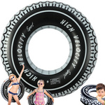 DUŻE DMUCHANE KOŁO DO PŁYWANIA OPONA KÓŁKO PLAŻOWE 90CM NA BASEN NAD WODĘ