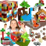 KLOCKI KONSTRUKCYJNE PIXEL KLOCKI MAGNETYCZNE 18 SZTUK SZEŚCIANY 2 LUDZIKI