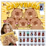 FIGURKI KAPIBARA ZESTAW FIGUREK NIESPODZIANKA 24 SZTUKI KOLEKCJA CAPYBARA