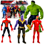 FIGURKI AVENGERS 5 SZTUK SPIDERMAN HULK AMERYKA THANOS IRON MAN FIGURKA