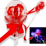 ŚWIECĄCA RÓŻDŻKA CZARODZIEJKA KWIAT MAGICZNA RÓŻA KULA LED ŚWIECI LED KULKI