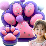 GNIOTEK ANTYSTRESOWY KOCIA ŁAPKA Z POSYPKĄ ZABAWKA SENSORYCZNA ANTYSTRESOWA