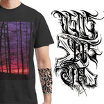 DUŻY TATUAŻ ZMYWALNY TYMCZASOWY WODNY BEZPIECZNY 19CM MOTYW KRZYŻ