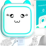 Mini Drukarka termiczna , przenośna - Kotek + 11 rolek papieru