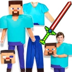 MINECRAFT Strój dla chłopca STEVE / kostium na bal rozmiar XL (140-150)