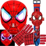 SPIDERMAN Zestaw Maska +Zegarek 3D + Rękawiczki