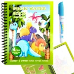 KOLOROWANKA WODNA + MAGICZNY FLAMASTER DINOZAURY 4 OBRAZKI DO KOLOROWANIA