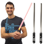 MIECZ ŚWIETLNY ŚWIECĄCY 2 MIECZE WOJOWNIK DŁUGI 110CM GWIEZDNE WOJNY ŚWIECI