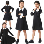 STRÓJ WEDNESDAY ADDAMS SUKIENKA NA IMPREZĘ PRZEBRANIE NA HALLOWEEN rozm XL