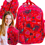 PLECAK SZKOLNY TURYSTYCZNY MŁODZIEŻOWY 3-KOMOROWY W SERDUSZKA DLA DZIECKA