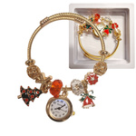 MODNA BRANSOLETKA ŚWIĄTECZNA PANDORKA Z ZEGARKIEM DOSKONAŁA NA PREZENT