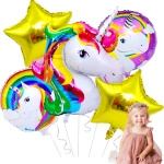 ZESTAW BALONÓW Z JEDNOROŻCEM BALON JEDNOROŻEC 5 SZTUK NA URODZINY IMPREZĘ