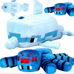 MINECRAFT - ZESTAW PLUSZOWYCH MASKOTEK 2w1 DELFIN PAJĄK JASKINIOWY