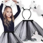 STRÓJ DUSZEK KOSTIUM ZESTAW 2W1 SPÓDNICZKA OPASKA HALLOWEEN