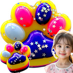 GNIOTEK ANTYSTRESOWY KOCIA ŁAPKA Z POSYPKĄ ZABAWKA SENSORYCZNA ANTYSTRESOWA