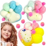 GNIOTEK ANTYSTRESOWY KOCIA ŁAPKA Z POSYPKĄ  SQUISHY - 3 SZTUKI W ZESTAWIE