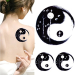 TATUAŻ TYMCZASOWY 10cm YING YANG CHIŃSKI ZNAK RÓWNOWAGI ZMYWALNY NA IMPREZĘ