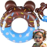 DMUCHANE KOŁO DO PŁYWANIA DLA DZIECI KOLOROWE PĄCZEK DONUT Z UCHWYTAMI 60cm