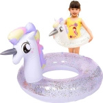 DMUCHANE KOŁO DO PŁYWANIA JEDNOROŻEC KUCYK PONY Z BROKATEM NA BASEN KÓŁKO