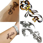 TATUAŻ ZMYWALNY TYMCZASOWY PRÓBNY MOTYW KLUCZ KRZYŻ NA IMPREZĘ OKAZJĘ