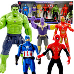 AVENGERS ZESTAW FIGURKI 5 FIGUREK DUŻE AMERYKA SPIDERMAN BATMAN HULK IRON